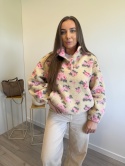 Bluza polar beżowa w kwiaty NOLIA