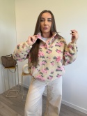 Bluza polar beżowa w kwiaty NOLIA