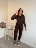 Spodnie Mom Fit Czekoladowe