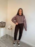 Spodnie Mom Fit Czekoladowe