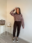 Spodnie Mom Fit Czekoladowe