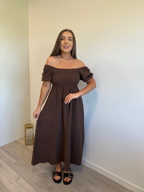 Sukienka Chic Czekoladowa