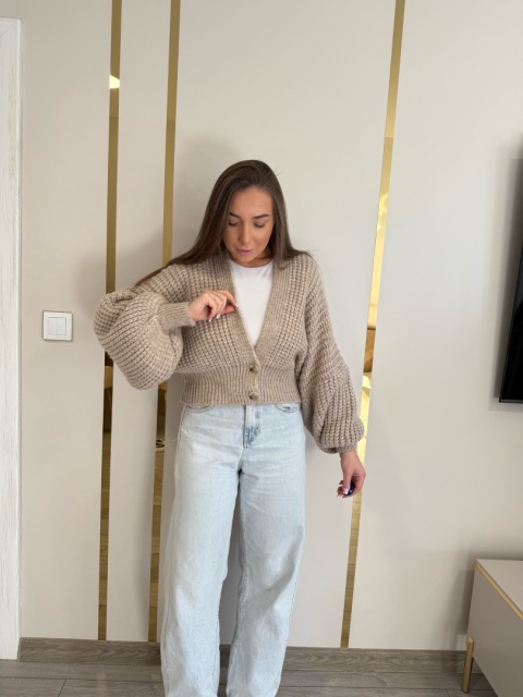 Sweter Kardigan Honey Beżowy