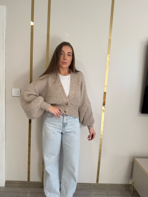 Sweter Kardigan Honey Beżowy