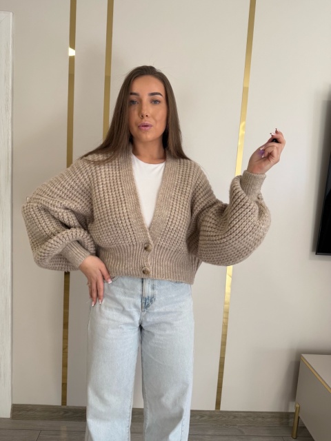 Sweter Kardigan Honey Beżowy
