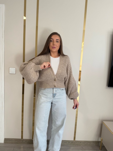 Sweter Kardigan Honey Beżowy