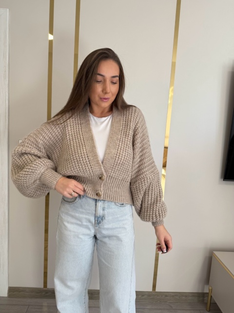 Sweter Kardigan Honey Beżowy