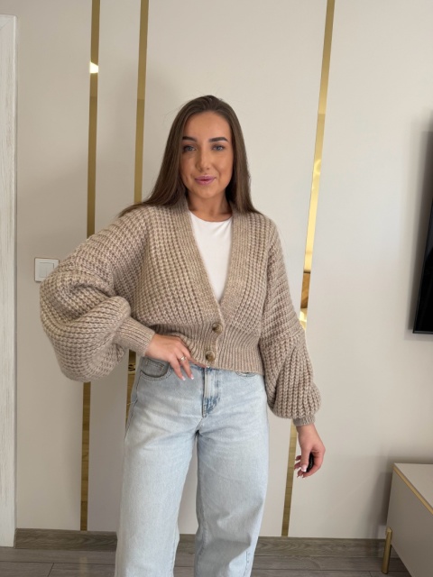 Sweter Kardigan Honey Beżowy