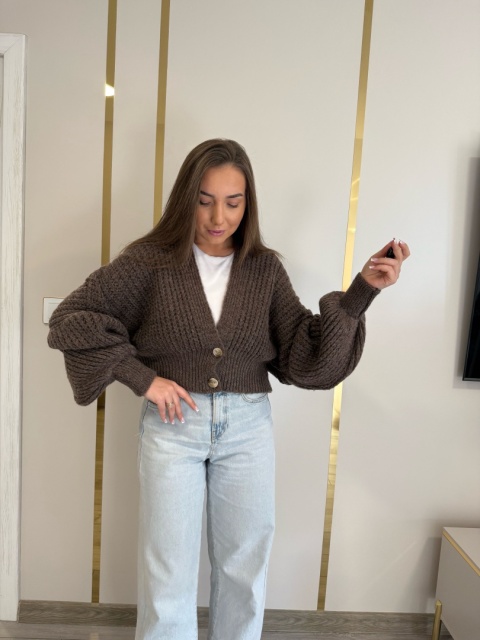Sweter Kardigan Honey Brązowy