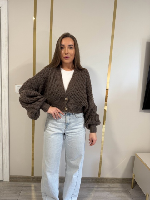 Sweter Kardigan Honey Brązowy