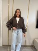 Sweter Kardigan Honey Brązowy