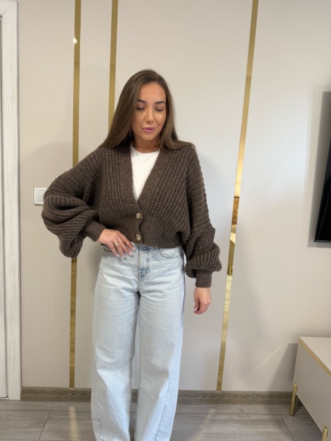 Sweter Kardigan Honey Brązowy