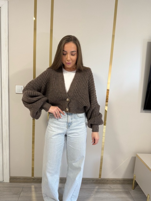 Sweter Kardigan Honey Brązowy