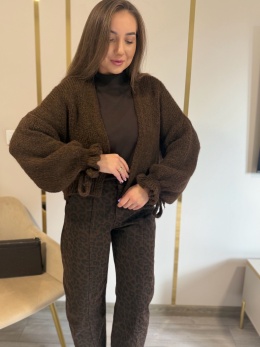Sweter Kardigan WISEL Czekoladowy