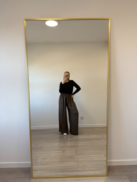 Spodnie Viskoza Czekoladowe