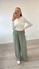 Spodnie Viskoza Pistacja