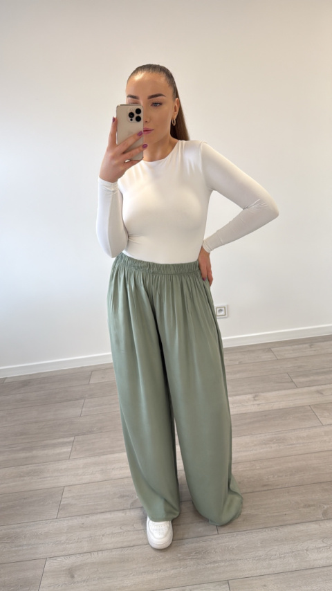 Spodnie Viskoza Pistacja