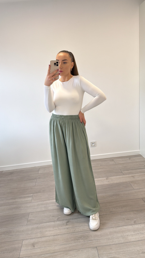 Spodnie Viskoza Pistacja