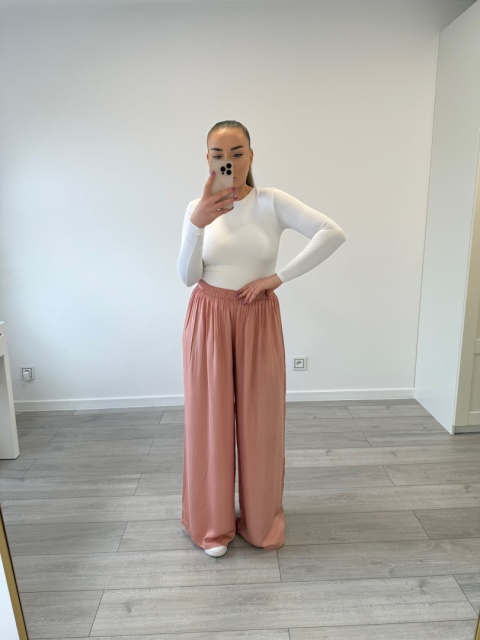 Spodnie Viskoza Morelowy