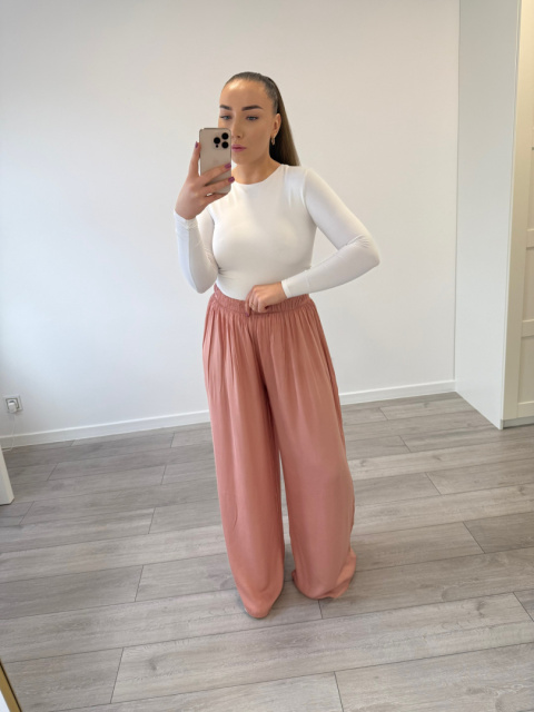 Spodnie Viskoza Morelowy