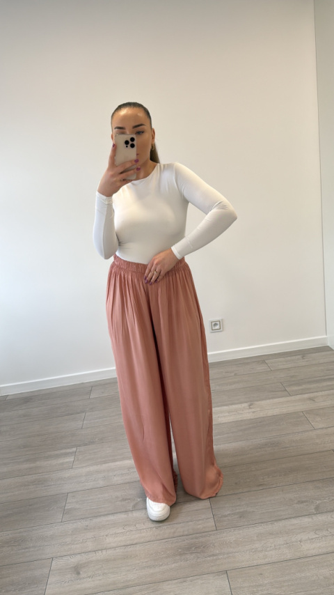 Spodnie Viskoza Morelowy