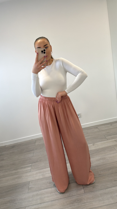 Spodnie Viskoza Morelowy