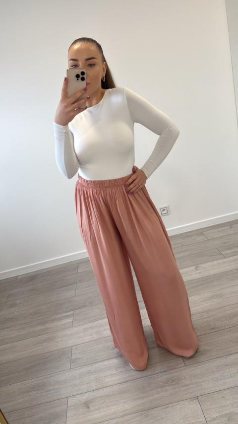 Spodnie Viskoza Morelowy