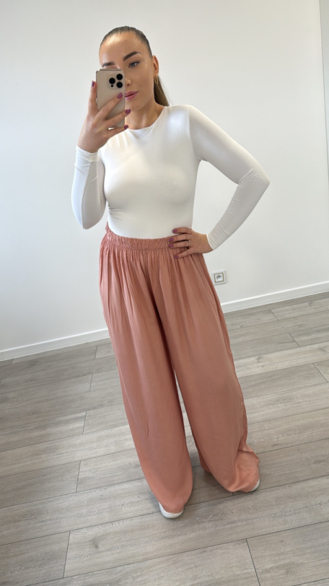 Spodnie Viskoza Morelowy