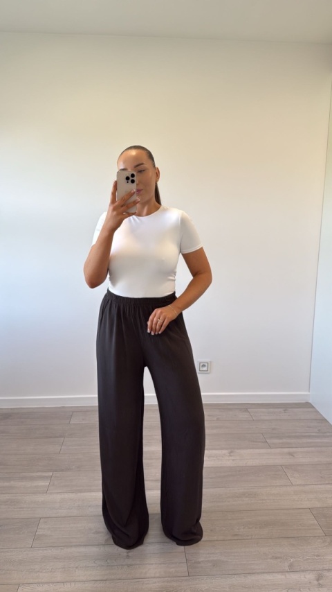 Spodnie Airy Ciemno Czekoladowe