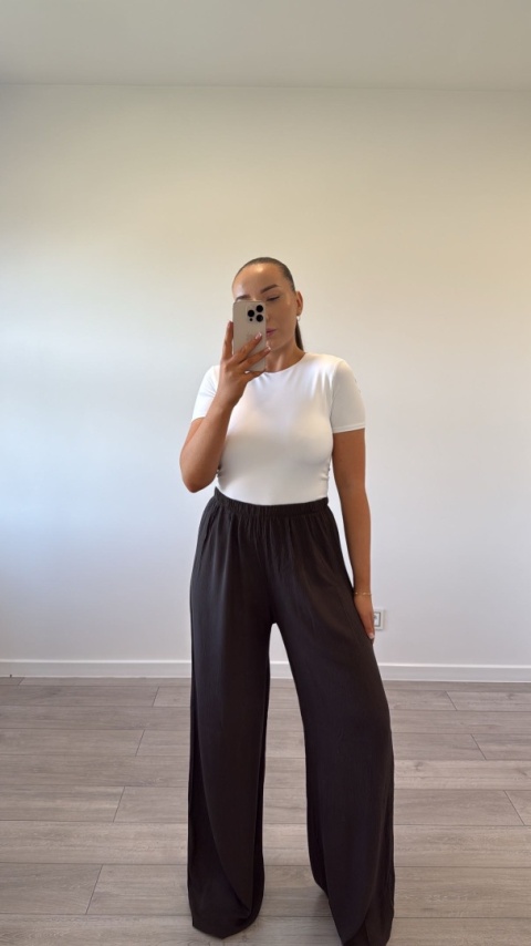 Spodnie Airy Ciemno Czekoladowe