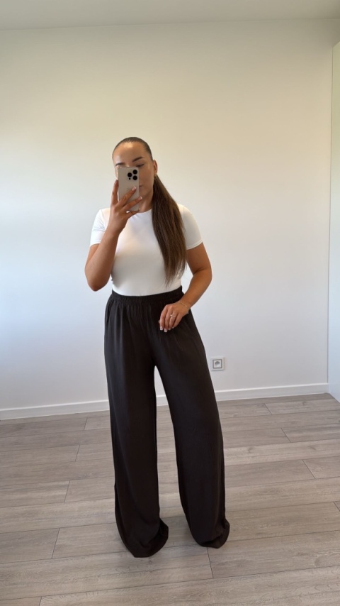 Spodnie Airy Ciemno Czekoladowe