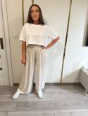 Spodnie Viskoza Beżowe