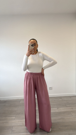 Spodnie Viskoza Jagodowe