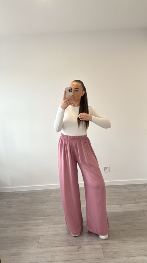 Spodnie Viskoza Jagodowe