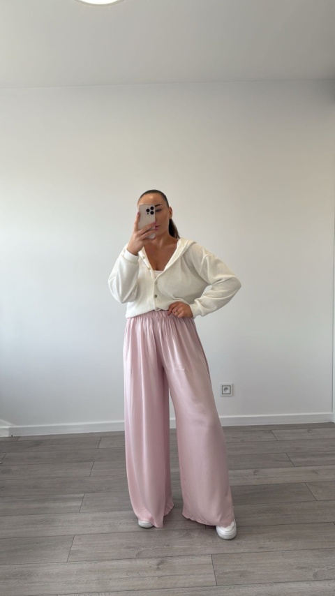 Spodnie Viskoza Jasny Róz