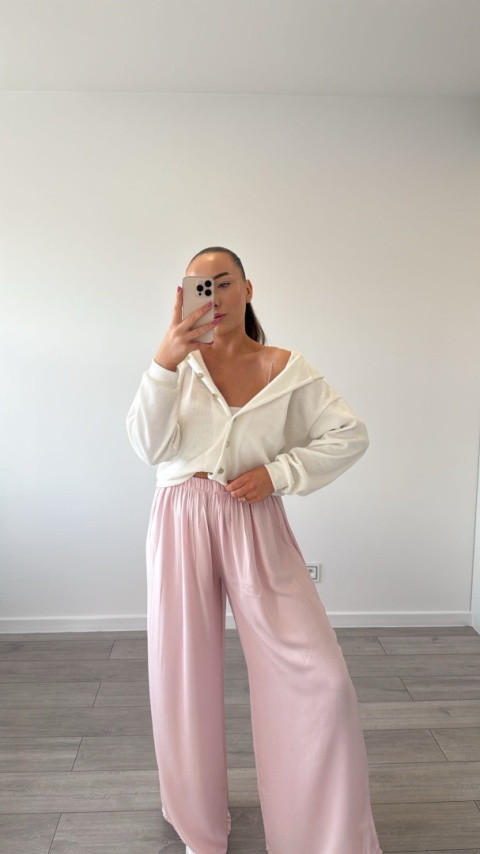 Spodnie Viskoza Jasny Róz