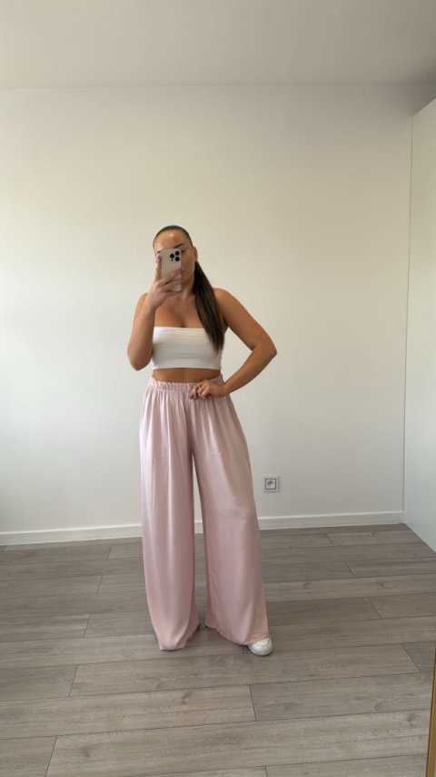 Spodnie Viskoza Jasny Róz