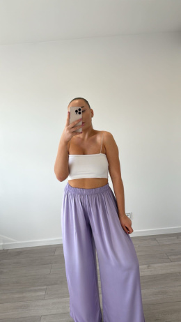 Spodnie Viskoza Liliowe