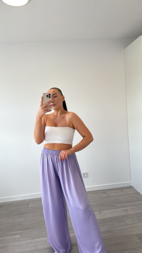 Spodnie Viskoza Liliowe