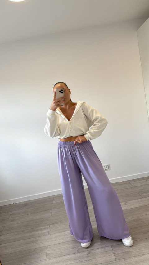 Spodnie Viskoza Liliowe