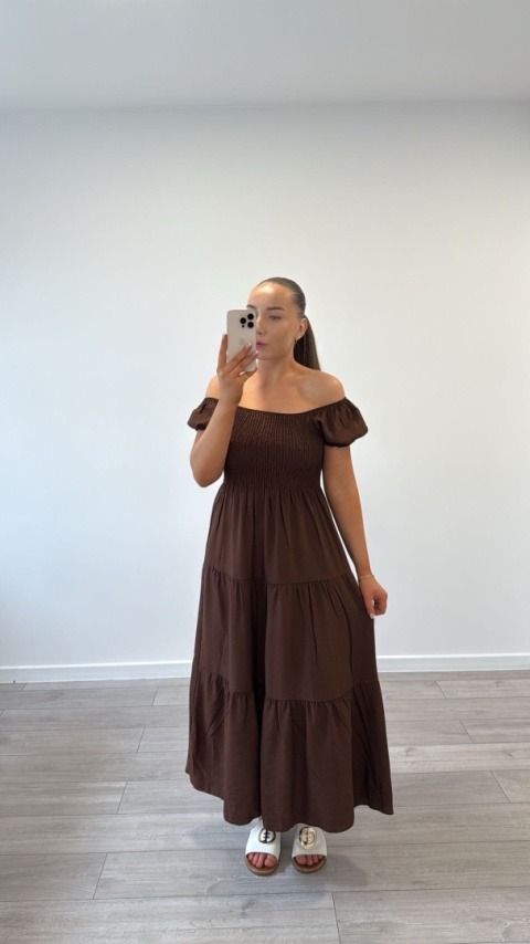 Sukienka Flora Czekoladowa