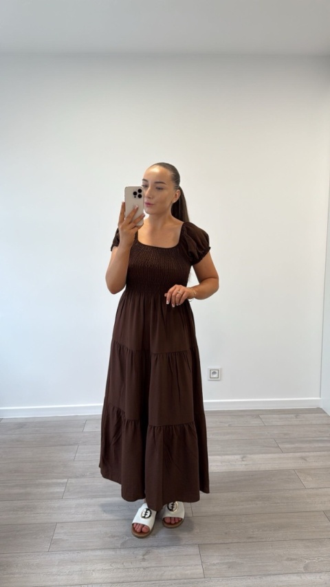 Sukienka Flora Czekoladowa