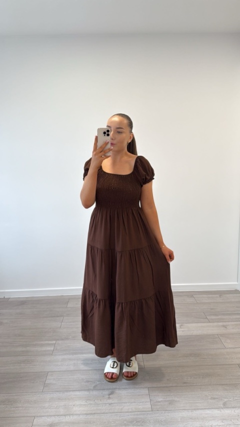 Sukienka Flora Czekoladowa