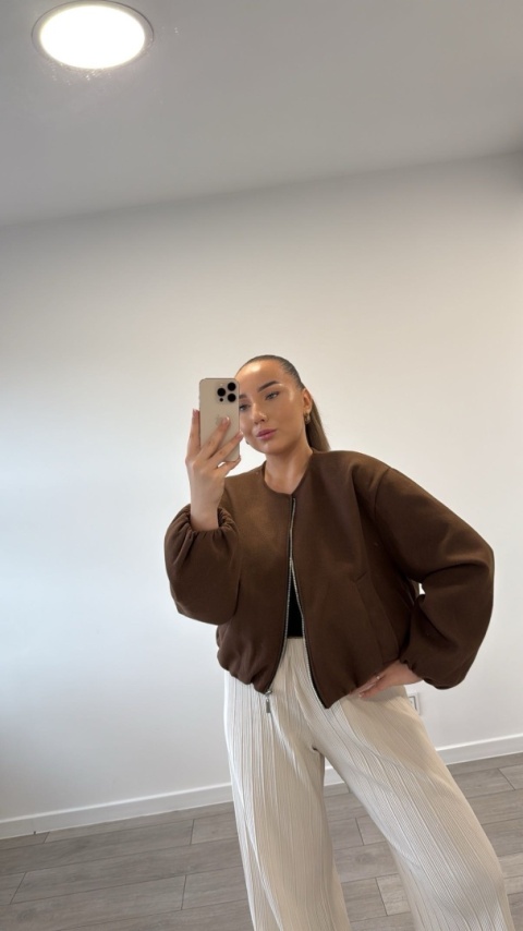 Bomberka Brązowa Satin