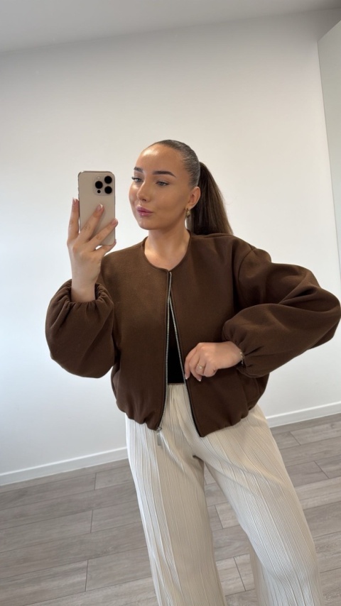 Bomberka Brązowa Satin