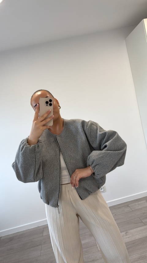 Bomberka Szara Satin