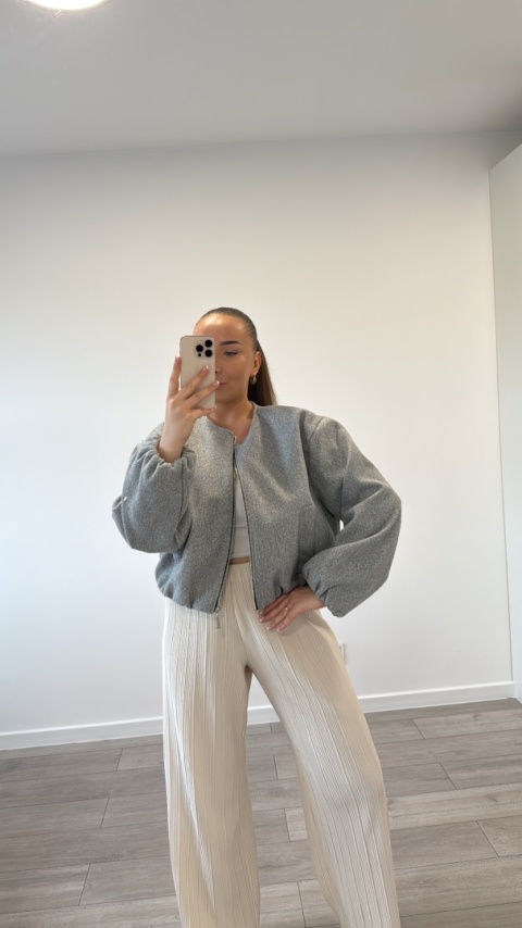 Bomberka Szara Satin