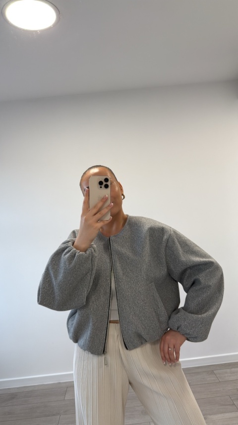 Bomberka Szara Satin