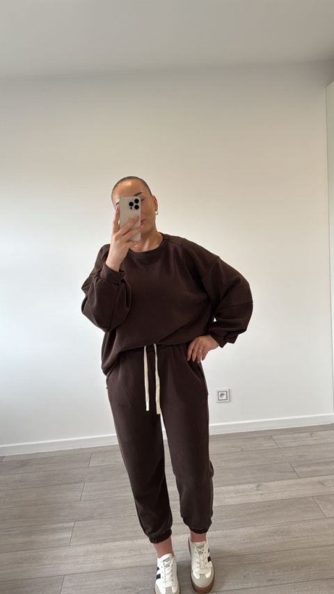 Komplet Dresowy Butter Mood Czekoladowy