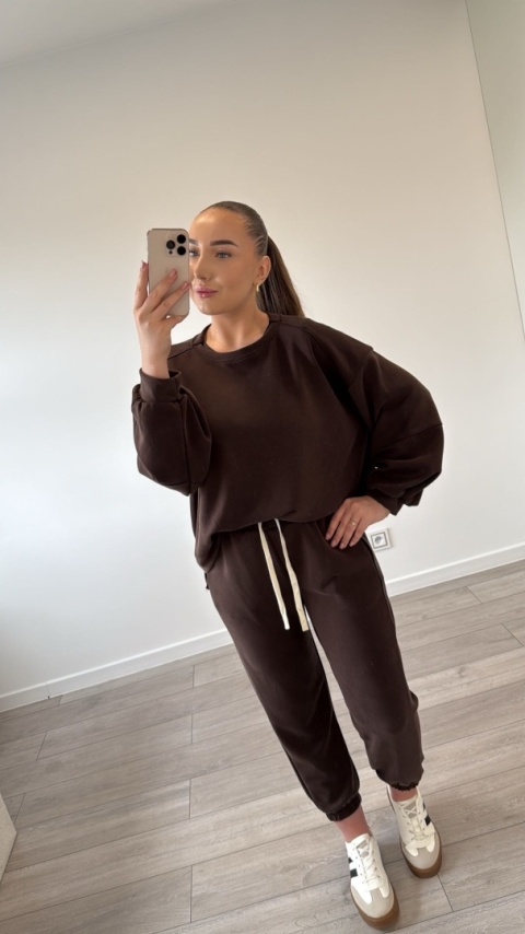 Komplet Dresowy Butter Mood Czekoladowy